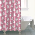 thumbnail image 4 of Tiny Ghost Halloween Pattern Shower Curtain 72"x84" ,Bathroom Decorative Shower Curtains Set with 12 Hooks,Modern Waterproof Washable Shower Curtain, 4 of 6