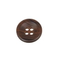 thumbnail image 3 of Mibo 12pcs Round Faux Wood Buttons with Concave Center - 24L (15mm) - 4 Hole - Walnut Brown, 3 of 3