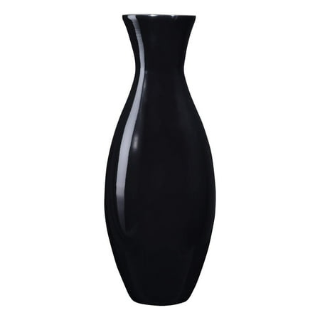 Villacera Handcrafted 20-Inch-Tall Sustainable Bamboo Floor Vase (Black)
