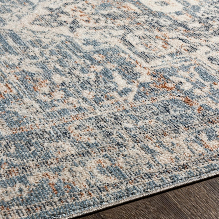 Mark&Day Area Rugs, 9x13 Jay Traditional Navy Area Rug, Blue Beige Carpet  for Living Room, Bedroom or Kitchen (8'10 x 13')
