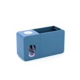 thumbnail image 1 of Wosthever Dispensador de de 2 en 1 para el hogar, sin perforaciones, soporte para cepillo de dientes, exprimidor multifuncional, suministros Juegos de accesorios de baño Azul oscuro Wosthever HA067325-01B, 1 of 6
