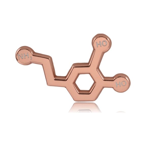 Dopamine Molecule Metal Pin