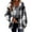 Grey, variant on Fartey Plus Size Womens Plaid Fleece Shacket Jacket Oversized Flannel Button Down Fall Hoodie Jackets with Drawstring Warm Winter Coats Khaki 3XL