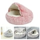 thumbnail image 3 of Bonita cama para gatos, antideslizante, cueva cálida, nido para dormir con bola colgante, tienda de campaña para perros rosado Zulema  Cama para gatos, 3 of 8