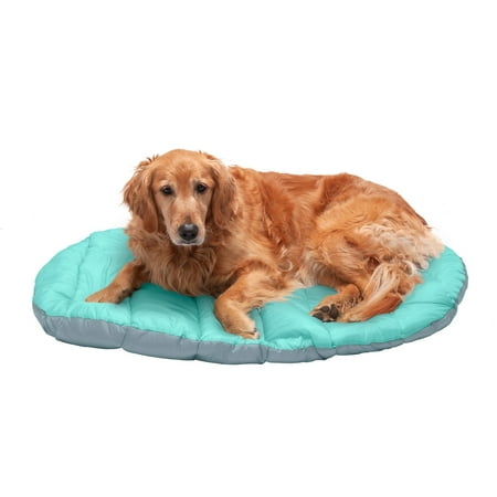 UPC: 0842229121780 | FurHaven | Trail Pup Packable Stuff Sack Travel Pillow Bed for Dogs & Cats  Aqua & Granite Gray  Large
