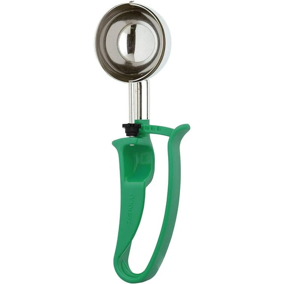 Zeroll #12 Stainless-Steel Disher, 2.67 Oz, Silver/Green