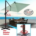 thumbnail image 5 of SUNNYOUTDOOR 8'x8' Deluxe Cantilever Umbrella LED Lighted Umbrella Sunbrella Cover Patio Umbrella Garden Outdoor (Spa), 5 of 6