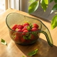 thumbnail image 5 of Aesthetic Multifunctional Rice Strainer with Handle, BPA-Free Colander | Food Grade, Fine Holes for Fast Draining, Space-Saving for Washing, Draining & Storing Food (Green), 5 of 7