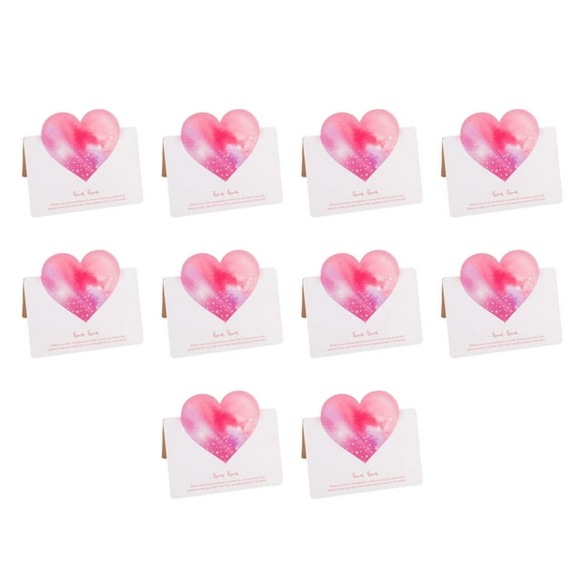 Huanglei 3D Card Valentine's Day Fresh Card Thank You And Blessing Small Card (10 Per Pack)