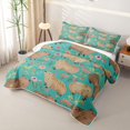 thumbnail image 3 of Erosebridal Capybara Animal Girls Twin Quilt Set, Cartoon Flower Twin Coverlet Set, 2-Piece, 3 of 7