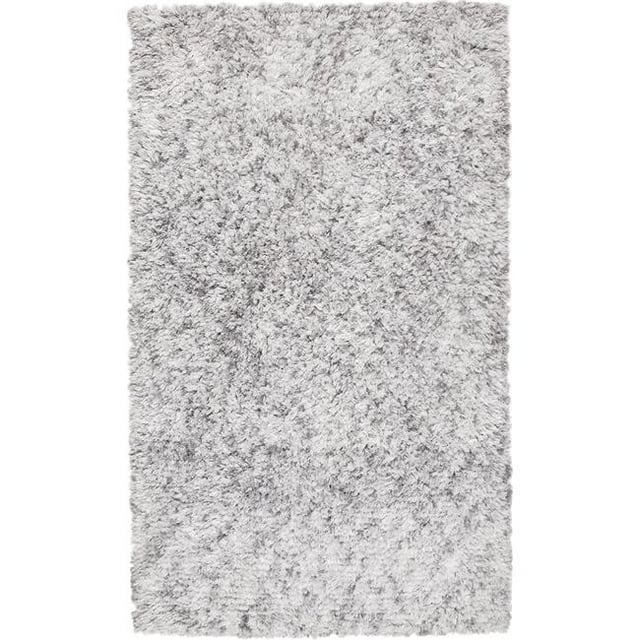 Pasargad Home PPSR-13121G 5x8 5 x 8 ft. Paris Shag Collection Shaggy Polyester Cotton Handwoven Area Rug, Gray