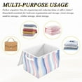 thumbnail image 6 of Yayeee Collapsible Cube Storage Bin with Lid Fabric Closet Decorative Basket with Handles, Abstract Pink, 6 of 7