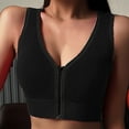 thumbnail image 2 of Xfvqtps Front Zipper Sports Bra for Women Mesh Breathable Racerback Yoga Workout High Impact Sports Bra Black, 2 of 7