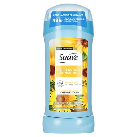 Suave Antiperspirant Deodorant For Women, 48hr Protection, Everlasting Sunshine, 2.6 oz