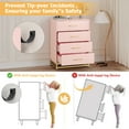 thumbnail image 6 of EastVita 4 Drawer Dresser for Bedroom,Modern Pink Chest of Drawers with Metal Handle,Sturdy Wood Dressers for Bedroom Furniture Storage, 6 of 8