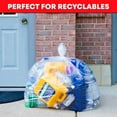 thumbnail image 4 of 55 Gallon Clear Trash Bags, Large Clear Plastic Recycling Garbage Bags, 4 of 6