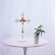 thumbnail image 3 of Reliquias de la Iglesia Figuras Crucifijo Jesucristo en el estrado Cruz Crucifijo de pared Plata, 3 of 9