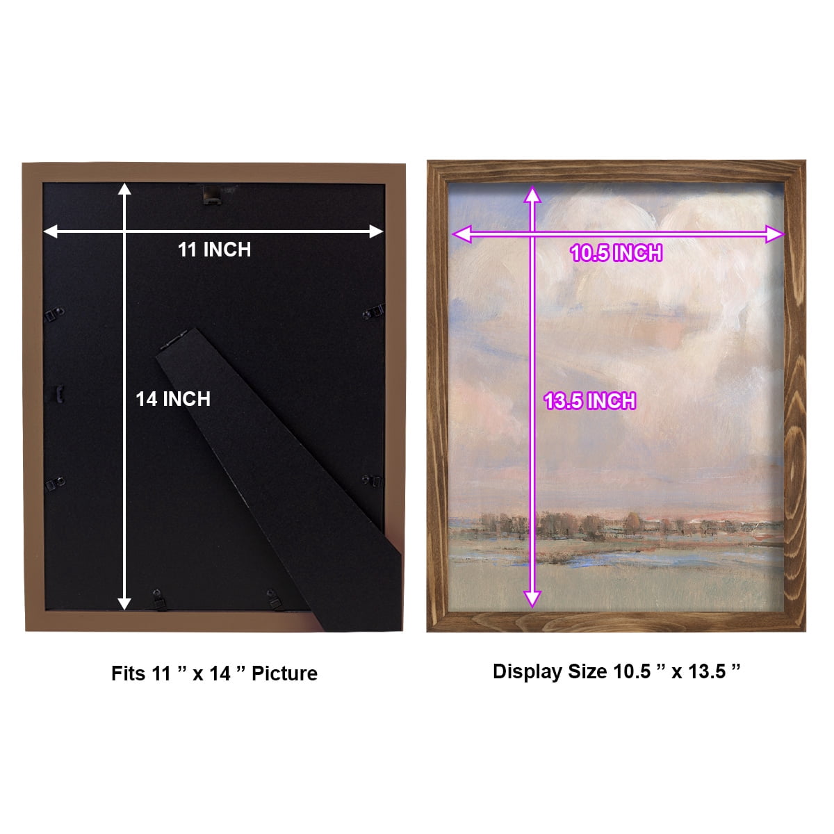 Billowing Clouds II - Framed Print w/glass - Walnut
