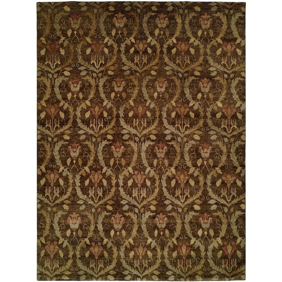 Kalaty Royal Manner Derbysh Area Rug RM-720 Transitional Brown Transitional Casual, 2' x 10', Brown