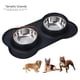 thumbnail image 2 of Tazones en acero inoxidable Match & Enjoy con tapete Antideslizante y juguete para perro, 2 of 9