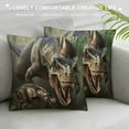 thumbnail image 3 of Orinice Dinosaur Grass Biting Graphic Decorative Cushion Cover for Home Couch Living Room Bed Sofa Short Plush Square 1PC 18x18in, 3 of 5