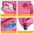 thumbnail image 4 of Bolso Telena Bandolera Portabotellas RFID Rojo Rosado, 4 of 8