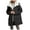 Black, variant on Women's Winter Mid Length Thick Warm Lamb Wool Lined Jacket Coat(Khaki,3XL)