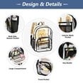 thumbnail image 4 of Iauyy Clear Backpack Heavy Duty PVC Transparent Backpack for College Workplace, Bear Eating Honey Pattern, 4 of 8