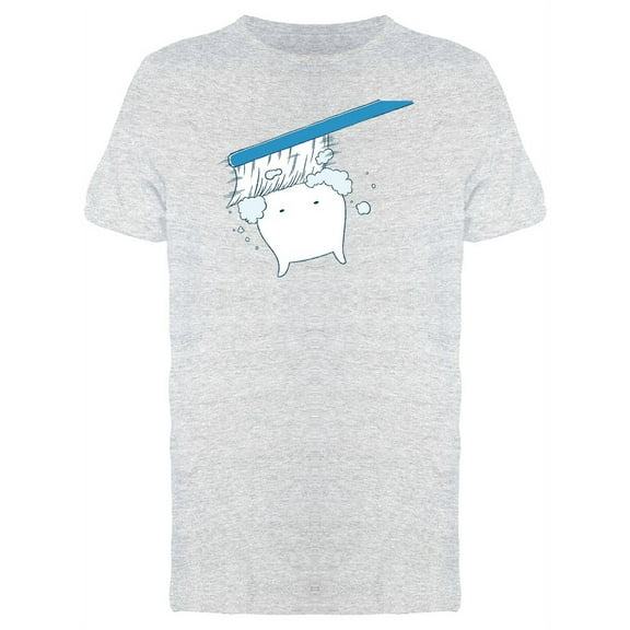 Brushing Tooth Cartoon Tee Men's -Image by Shutterstock