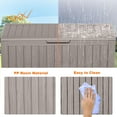 thumbnail image 2 of 75 Gallon Resin Deck Box, Lockable Patio Outdoor Storage Box for Furniture, Garden Tools and Tools Storage, Waterproof Outside Storage Boxes - Grey, 2 of 7