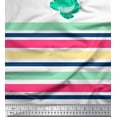 thumbnail image 3 of oneOone Cotton Poplin Fabric Stripe & Floral Panel Print Fabric By Yard 56 Inch Wide, 3 of 3