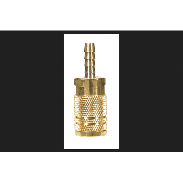 Schrader Bridgeport Brass Coupler/Barb 0.25, Steel Valve (Set of 2)