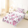 thumbnail image 5 of Manfei Coquette Bow Gift Twin Sheet Sets For Kids,Pink Cupcake Bow Boot Bedding For Girls,3 Pieces, 5 of 6