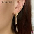 thumbnail image 6 of 925 Sterling Silver Long Chain Tassel Drop Earrings for Women - Crystal Zircon Star Perforation Earrings, Fine Jewelry, 6 of 66