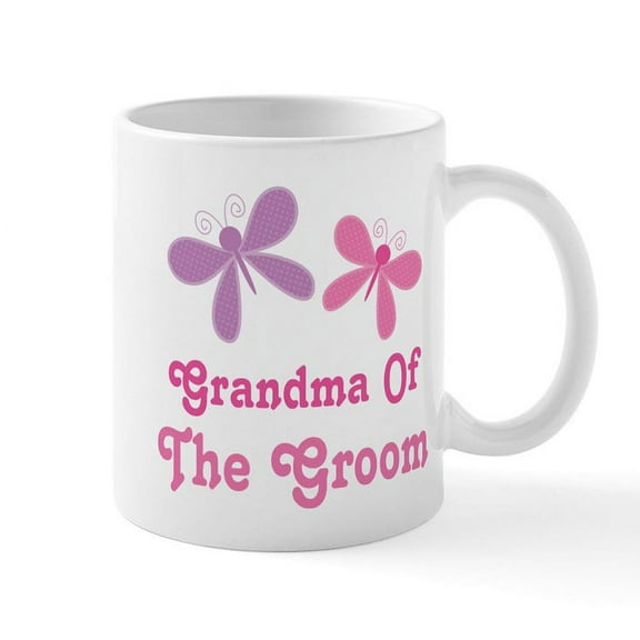 CafePress - Grandma Of The Groom Wedding Mug - 11 oz Ceramic Mug - Novelty Coffee Tea Cup