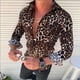 thumbnail image 1 of Camisas hawaianas con estampado de flores para hombre camisas de manga larga para fiestas camisetas de gran tamaño para hombres camisas Harajuku con estampado de leopardo y solapa, 1 of 6