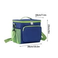 thumbnail image 3 of Btomtd Insulation Bag for Lunch Boxes, Large Capacity Take Away Tote for Office Workers, Bento Handbag and Shoulder Bag with Thermal Storage Compartment, Dark Blue, 3 of 6