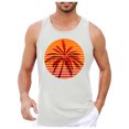 ZRBYWB Men's Tank Top Fashion Summer Male Tank Tops Beach Sunset