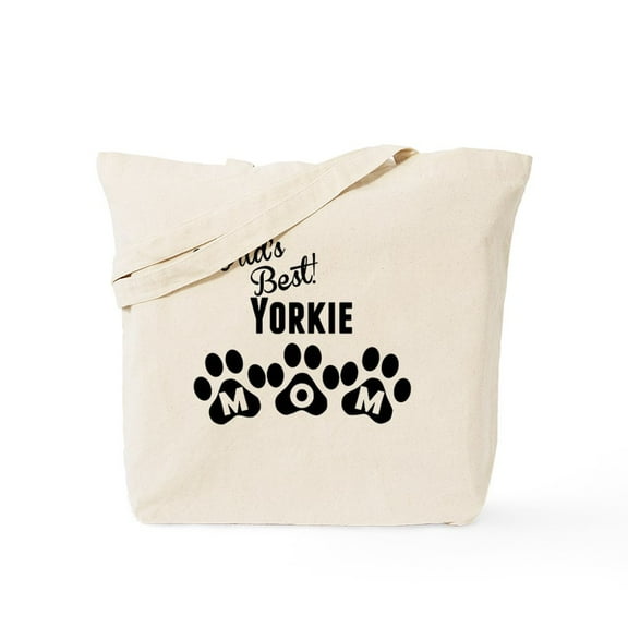 CafePress - Worlds Best Yorkie Mom Tote Bag - Unisex Canvas Tote Bag, Beige, 1-Piece