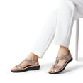 thumbnail image 6 of DREAM PAIRS Women's Comfort Dressy Rhinestone Summer Beach Sandals Slip-on Flat Walking Orthopedic Sandals with Elastica Back Strap, 6 of 6