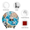 thumbnail image 4 of Salouo Vintage Map Travel Essentials Pattern Bone China Decorative Plate,Holiday Decor Decorative Ceramic Plates with Stand Elegant Home DéCor for Hallway/Living Room/Bedroom-6in, 4 of 6