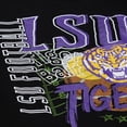 thumbnail image 5 of Men's Mitchell & Ness  Black LSU Tigers Half Time Fleece Crewneck Sweatshirt, 5 of 5