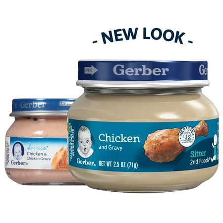 Gerber 2nd Foods Chicken & Chicken Gravy Baby Food, 2.5 oz - Walmart.com