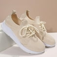 thumbnail image 7 of nsendm Female Fashion Sneakers Adult Womens Sneaker On Travel Soft Sole Comfortable Shoes Outdoor Mesh Runing Fashion Sports on Womens Sneaker Beige 7.5, 7 of 7