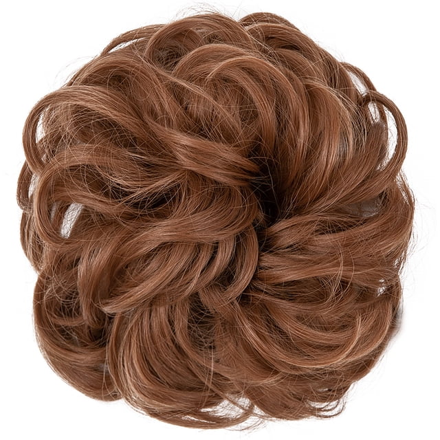 Peluca de seda de alta temperatura, rizador de cabello para mujer, anillo elástico para el cabello, disco de simulación esponjoso desordenado, brote de cabello, bolsa de cabello falso