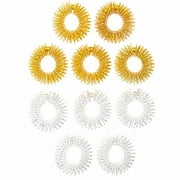 VerPetridure 10 Pcs Acupuncture Finger Massage Ring Health Care Body Acupressure Massager Set