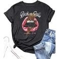 thumbnail image 3 of Rock N Roll Shirt Women Vintage Rock Music Graphic Vintage Country Music T-Shirt Tee Casual Music Lover T Shirt Tops, 3 of 4