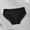 Black, variant on Womens Ribbed Lace Trim Briefs, Mid Rise Stretchy | Soft Breathable Panties, Black,Size L