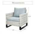 thumbnail image 6 of PARKWELL Wicker Patio Chairs Set of 2,Outdoor Rattan Chairs with Cushion,Porch Balcony Seating Furniture Set 350lb,Baby Blue, 6 of 6