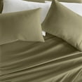 thumbnail image 4 of Wrinkle Resistant Super Soft Bed Sheets Set, Queen 4-Piece Solid in Sage Green by Comfort Canopy, 4 of 12